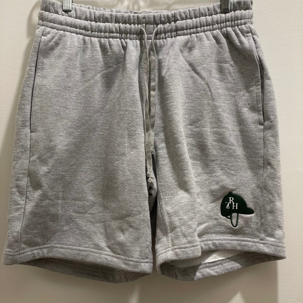 Recreational Habits Mens Grey Cotton Sweat Shorts Embroidered Logo Size S NWT